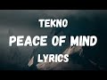 Tekno - Peace of Mind (Lyrics Video)