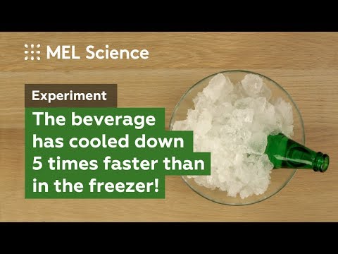 How to cool a drink 5 times faster than in freezer ("Cooling mixture" experiment)