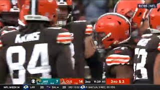 Kareem Hunt Runs In For The TD - JAGUARS vs BROWNS - 2023-24 NFL SEASON - WEEK 14