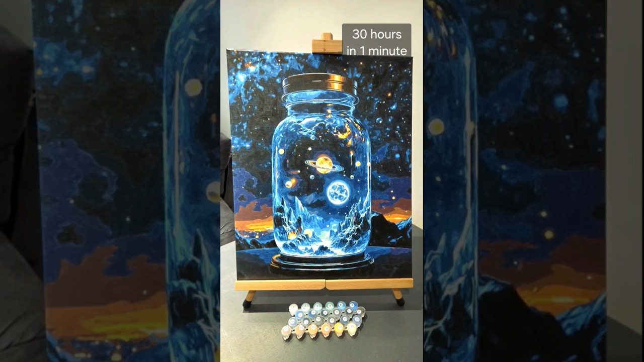 30 hours of painting by numbers in 1 minute