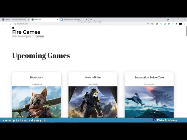 طراحی سایت نقد بازی با React - جلسه هجدهم