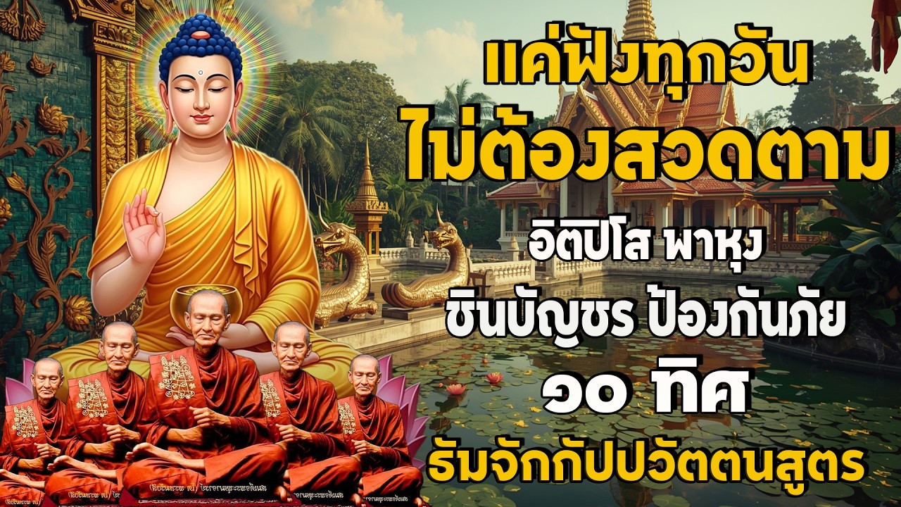 อิติปิโส พาหุง ชินบัญชร ป้องกันภัย ๑๐ ทิศ I มหาเมตตาใหญ่ ยอดพระกัณฑ์ไตรปิฎก ธัมจักกัปปวัตตนสูตร