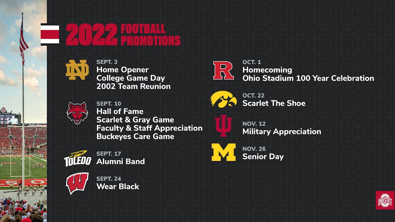 2022 Ohio State Football Game Themes YouTube