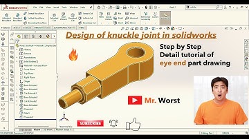 Knuckle joint part-2 | Design | Solidworks | Mechanical engineering | Part design | 3d | 2d autocad