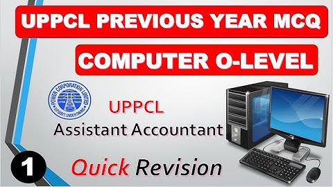 UPPCL O-level Computer Previous year MCQ | Uppcl Computer O level | uppcl computer previous paper