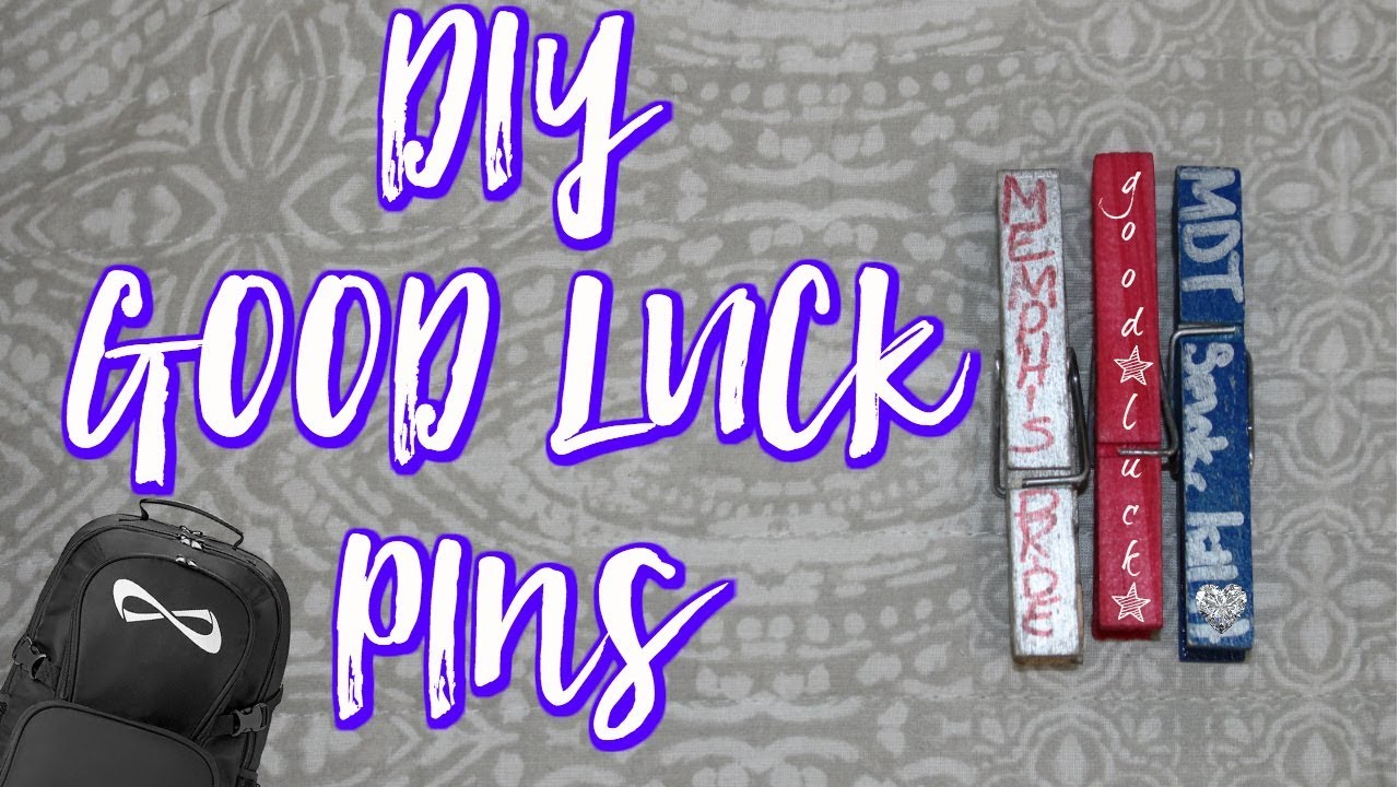 DIY Good Luck Cheer Pins YouTube diy-good-luck-cheer-pins-youtube