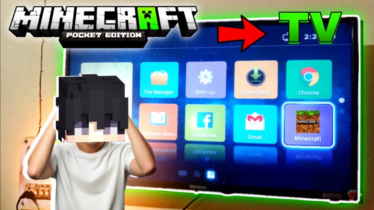 Minecraft Gameplay on TV! Playing Minecraft on Tv