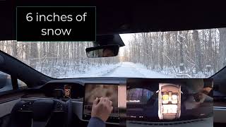 Stock 2021 Tesla Model S Plaid FSD Beta v10.8 Snow driving - part 1