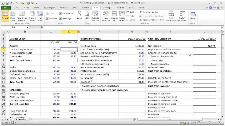 Financial Modeling Quick Lesson  Cash Flow Statement Part 2