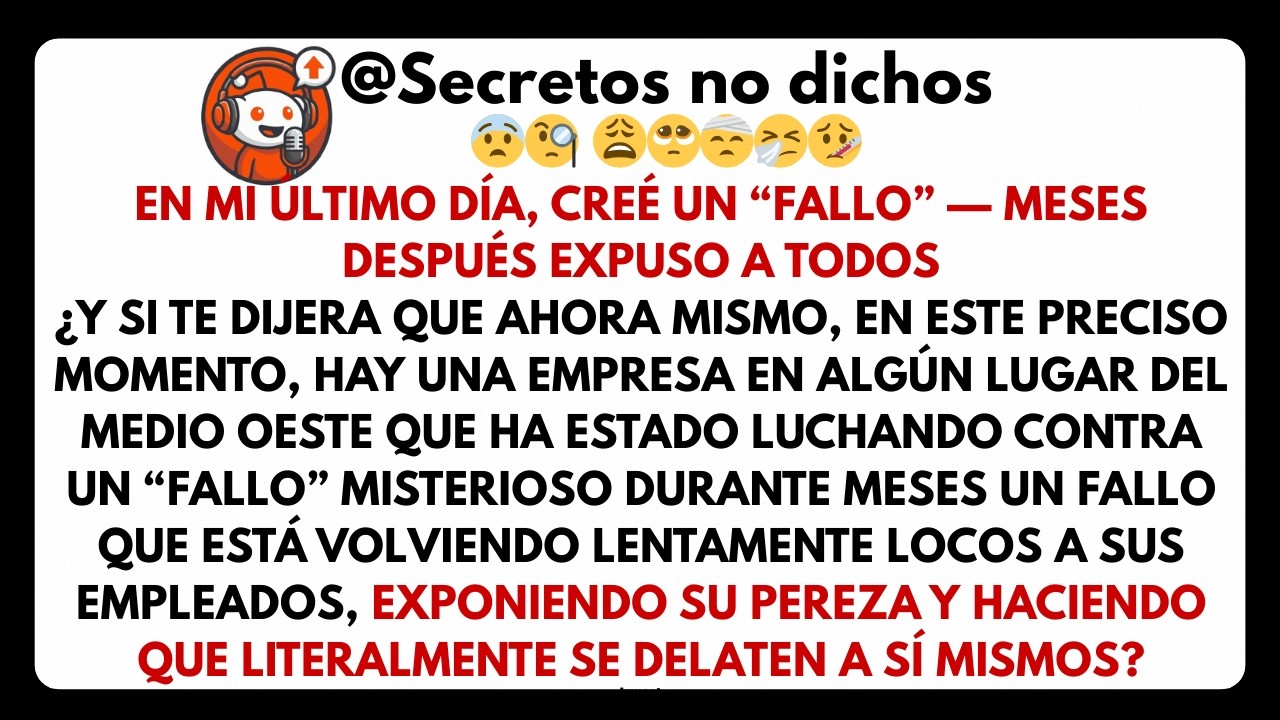 EN MI ÚLTIMO DÍA, CREÉ UN “FALLO” — MESES DESPUÉS EXPUSO A TODOS