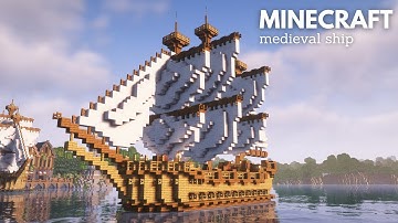 Minecraft: How to build a Medieval Ship | Minecraft Tutorial