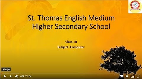 Std 3 # Computer # Ch 1