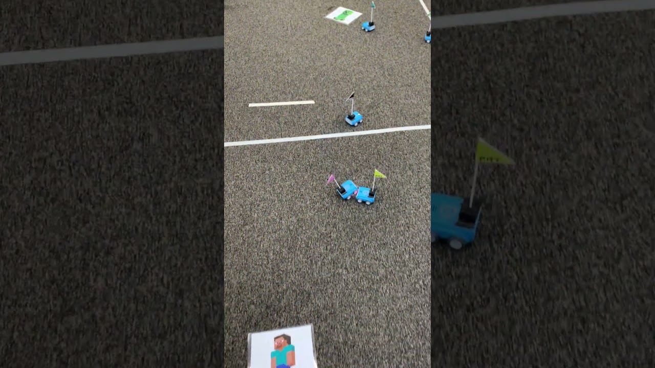 Minecraft game with remote controlled Sphero Indi cars!