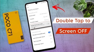 How to Double Tap Screen Lock in Poco C71 / Poco C71 me Double Tap Screen OFF Kaise Kare