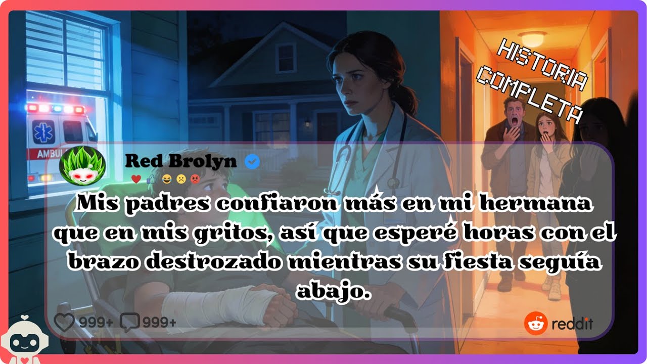 Mis padres confiaron más en mi hermana que en mis gritos, así que esperé horas con el brazo.