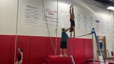 Double layout out work off bars!! Erin Flynn level 10 class of 2023