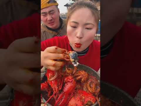asmr#217#asmr シチュボイス#샤오위 먹방# 먹방# asmr シャンプー#eating show#mukbang#seafood#chinese eating#short