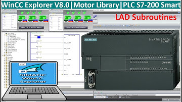 PLC S7-200 Smart Subroutine Block connect with WinCC Explorer V8.0 SCADA