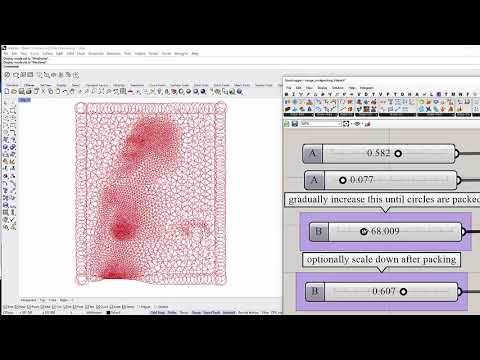 014_ Image sampler of circle packing using grasshoper 3D inside rhinoceros 3D