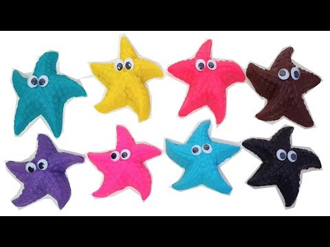 Play Doh Stars Play and learn colors Christmas Cookie cutter Beach dress theme molds fun kids