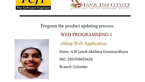 Program the product updating process.