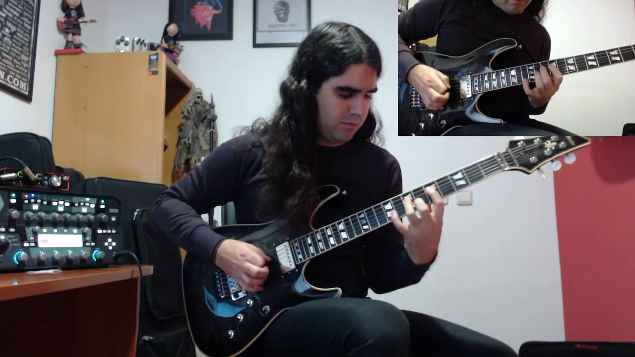 Heavy metal Guitar solo (string skipping, sweep picking, legato