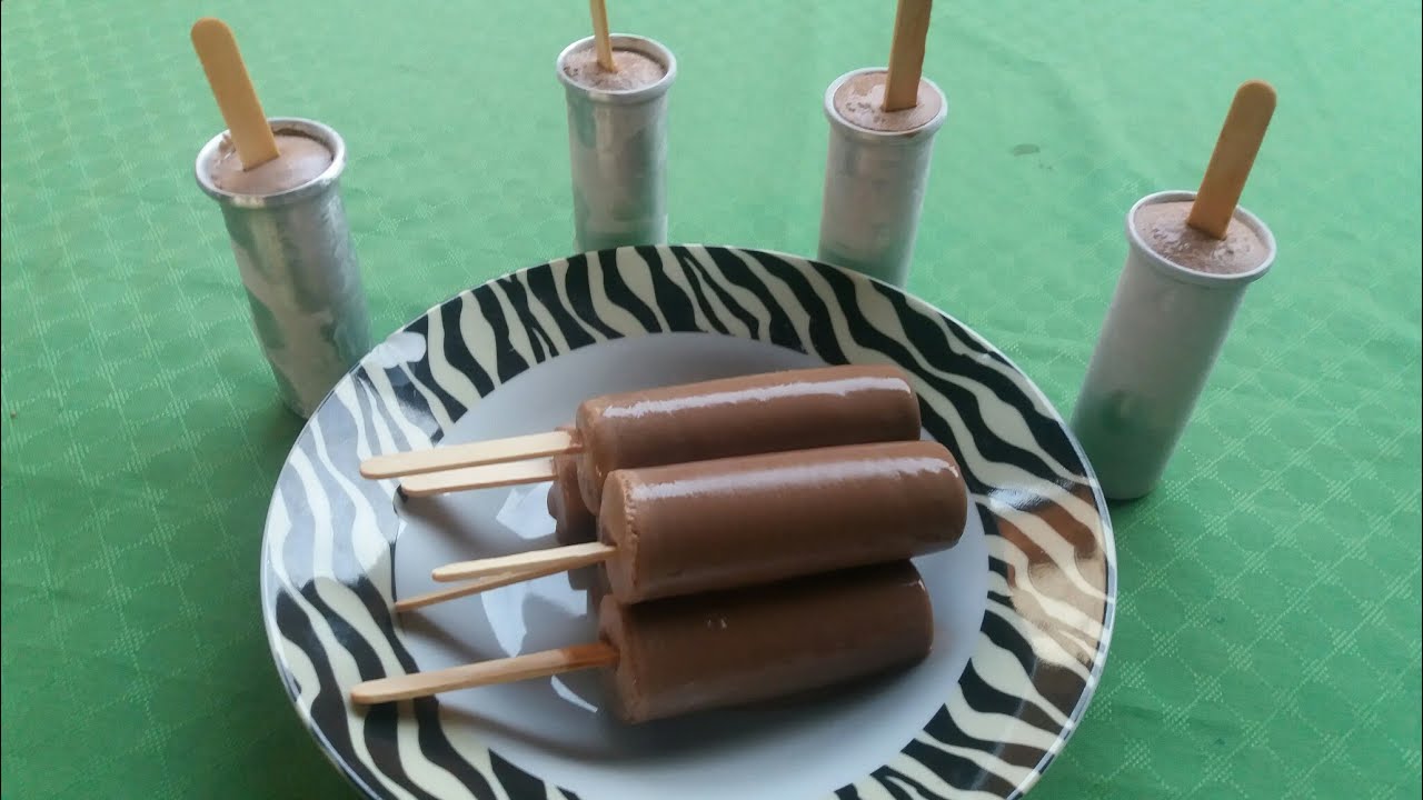 Picolé de chocolate com doce de leite