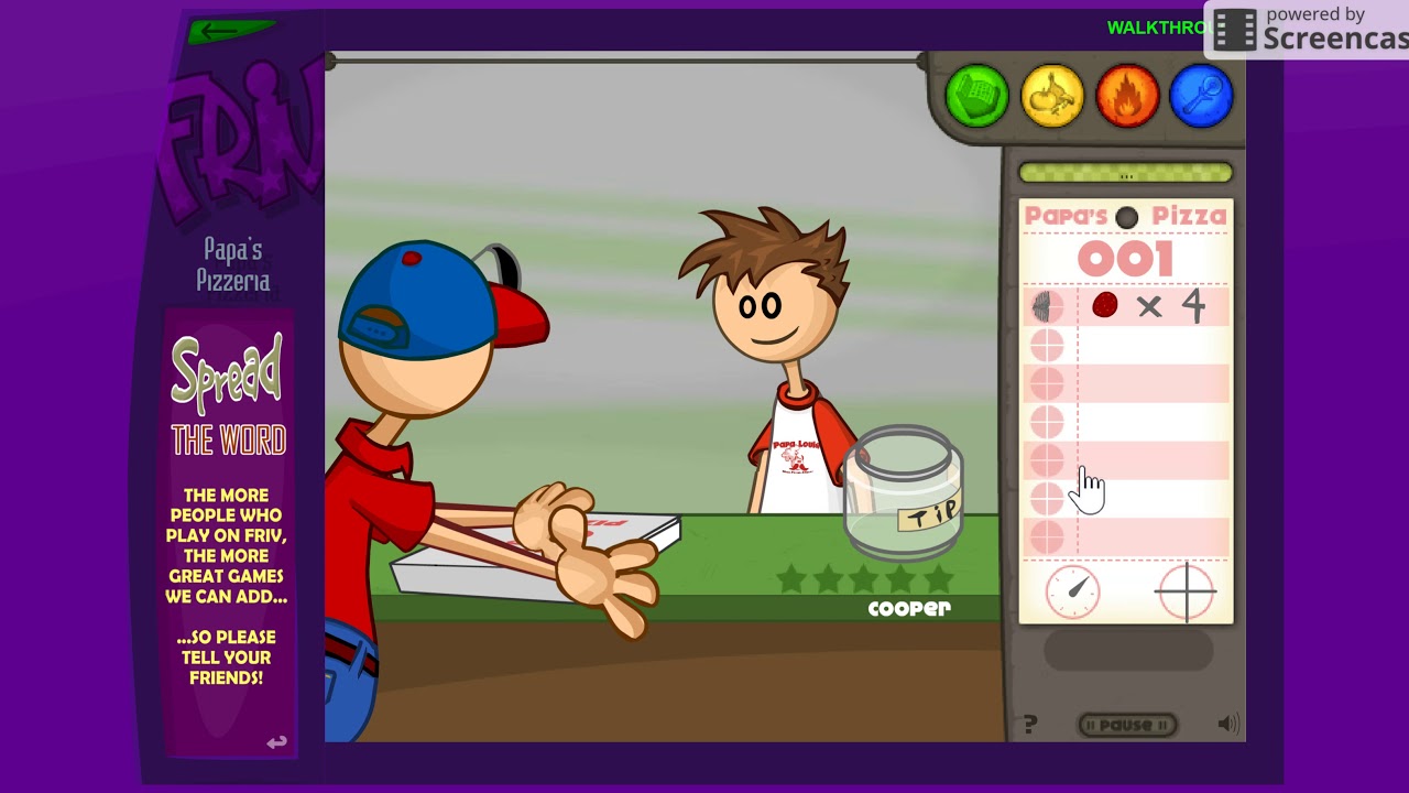 Play Papa's Pizzeria game online - Friv Games