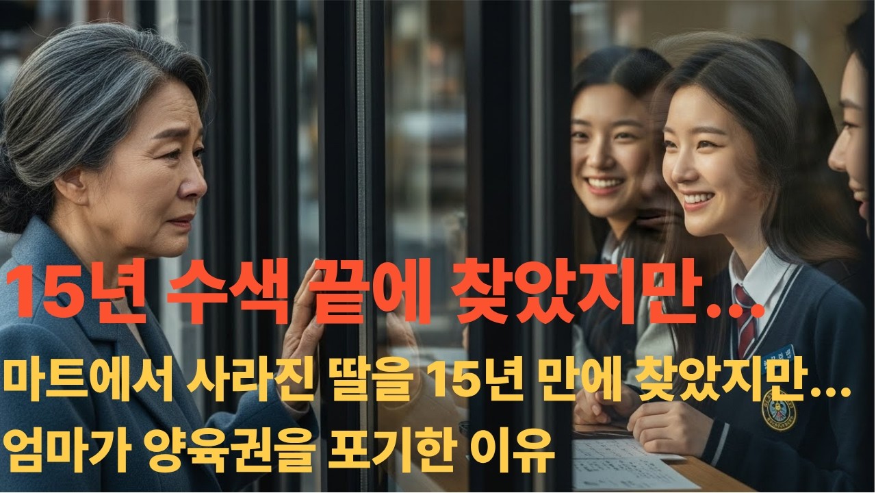 마트에서 사라진 딸을 15년 만에 찾았지만... | 엄마가 양육권을 포기한 이유 [충격반전]