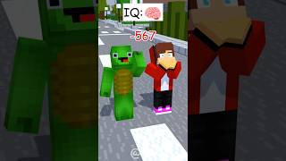 JJ and Mikey IQ Survive Falling Asteroid☄️💥- MAIZEN Minecraft Animation #shorts
