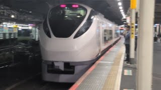 【ジョイント音最高!】E657系K8編成 特急ときわ77号高萩行き 警笛鳴らして新橋駅2番線通過シーン
