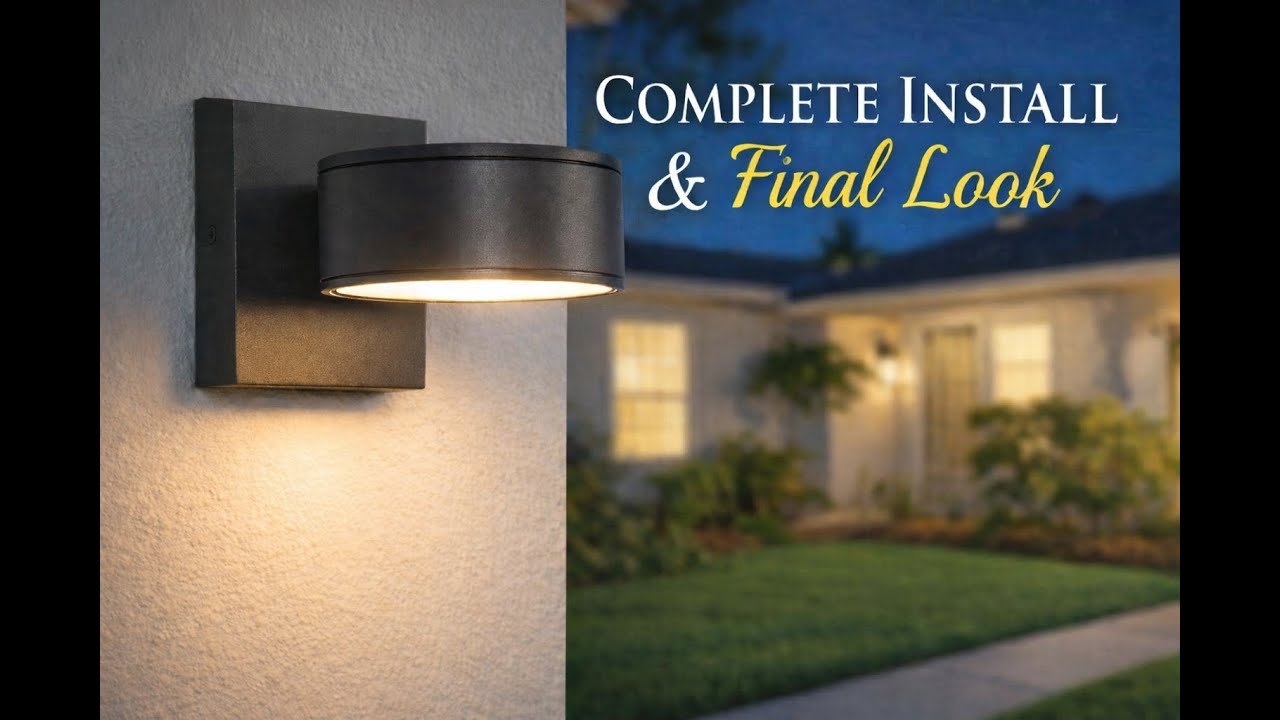 Fire Wolf Outdoor Wall Light Review ✨ | Complete Install & Final Look (So Bright!)