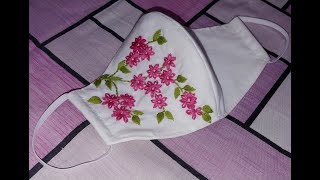 HANDMADE EMBROIDERY FACE MASK || DIY || TUTORIAL ||COTTON CANDY
