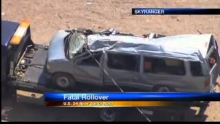 Rollover crash leaves one dead and 12 injured