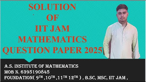 Solution of IIT JAM Mathematics Question paper 2025 | CUET PG| |Mathematics| Differential Equations