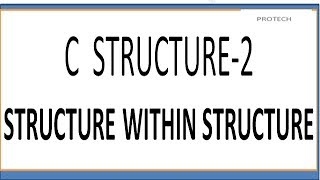 STRUCTURE WITHIN STRUCTURE IN C (HINDI) | c programming