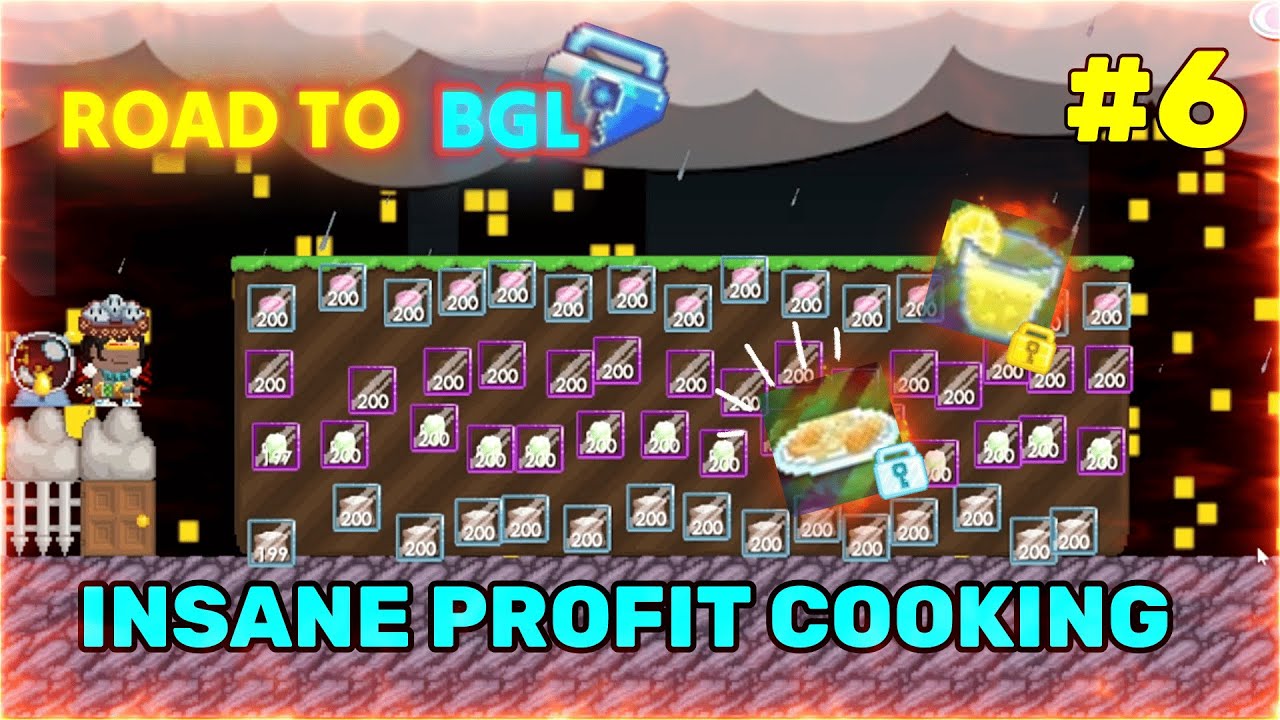 EZ 12 TO 29DL COOKING PROFIT NO ROLES DALAM 2 HARI !!! ROAD TO BGL | GROWTOPIA