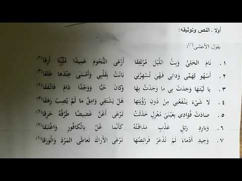 قصيدة الأعشى نام الخلي