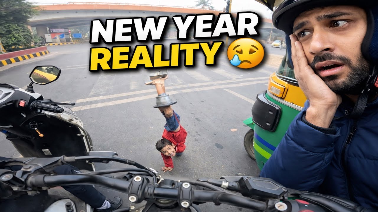 New Year Ki First Ride | Traffic Signal Par Mila Ye Bacha 😢 | Reality of India