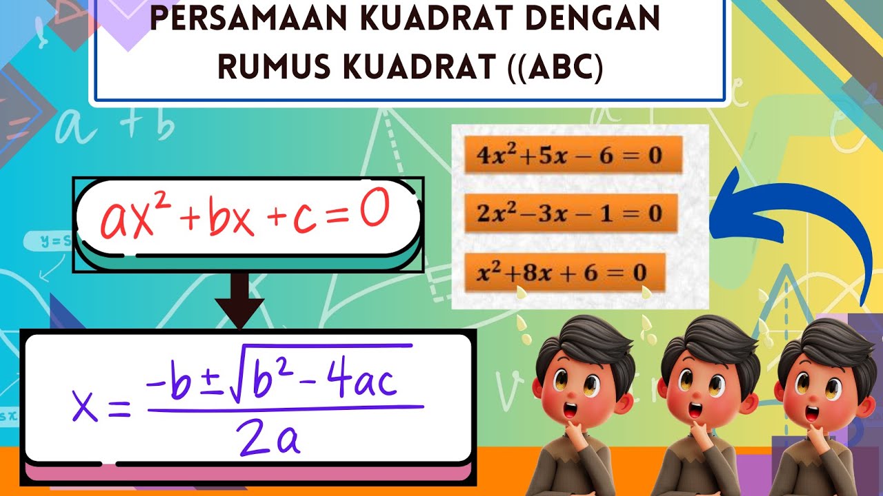 Persamaan kuadrat dengan menggunakan rumus kuadrat(ABC) - YouTube
