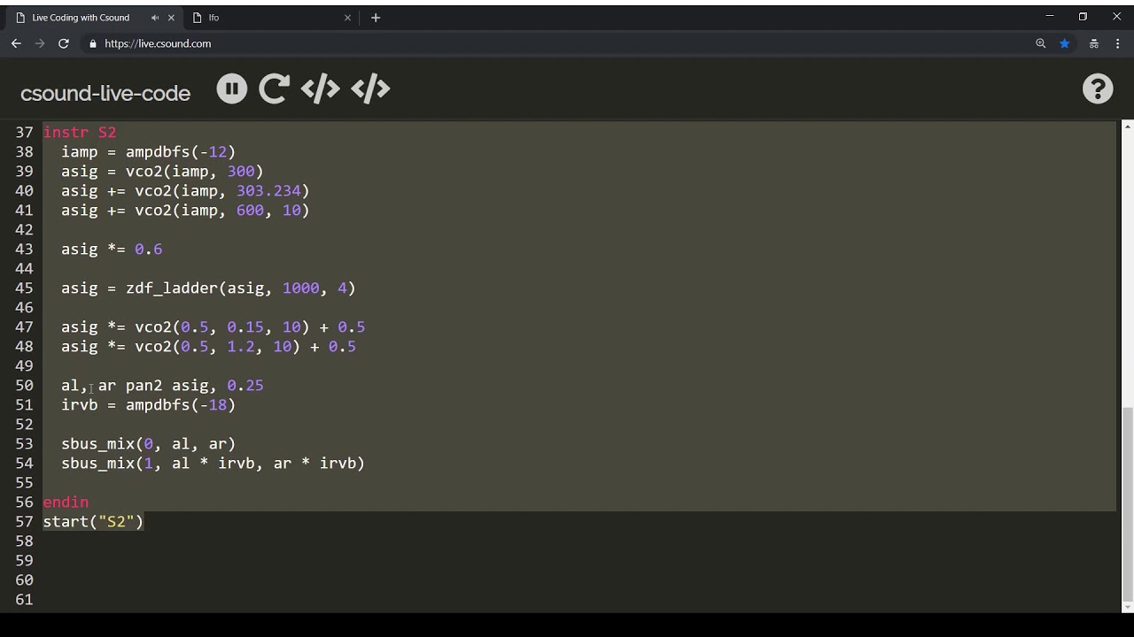 Csound Live Code: Practice Session 2019-03-15 - YouTube