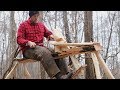 Frontier Life: Creating a Shave Horse from One Log Frontier Life: Creating a Shave Horse from One Log