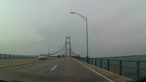 Crossing the Mackinac bridge