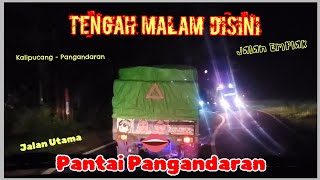 Situasi Tengah Malam di Jalan Utama Pantai Pangandaran | Jalan Emplak