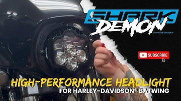 Shark Demon® LED Motorcycle Headlight for Street Glide, Electra Glide, Ultra & Tri Glide