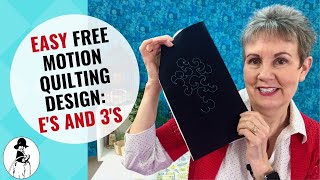 Easy Free Motion Quilting Design: E's and 3's (FREE PRACTICE SHEET)