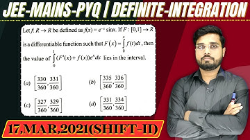JEE Mains 2021 PYQ [17,MAR,2021(Shift-II)] || then find the velue || Definite Integration PYQ