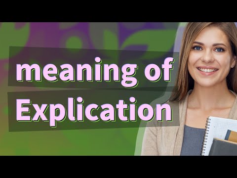 Explication | meaning