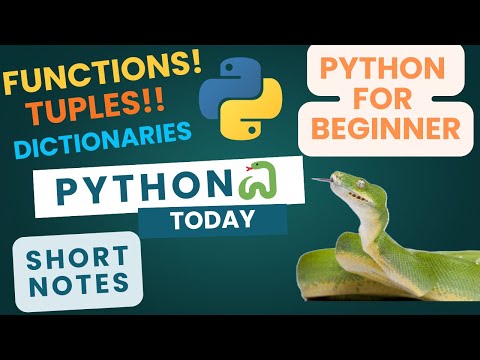 Functions, Dictionaries, Tuples|| Python_Today🐍 || Python_For_Beginners || Python_Basics || 🚀
