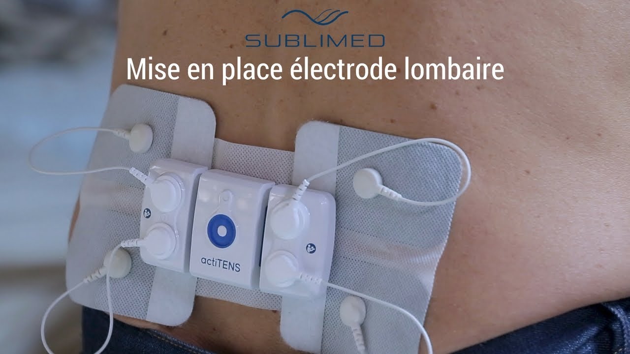 Mise en place électrode lombaire actiTENS - SUBLIMED